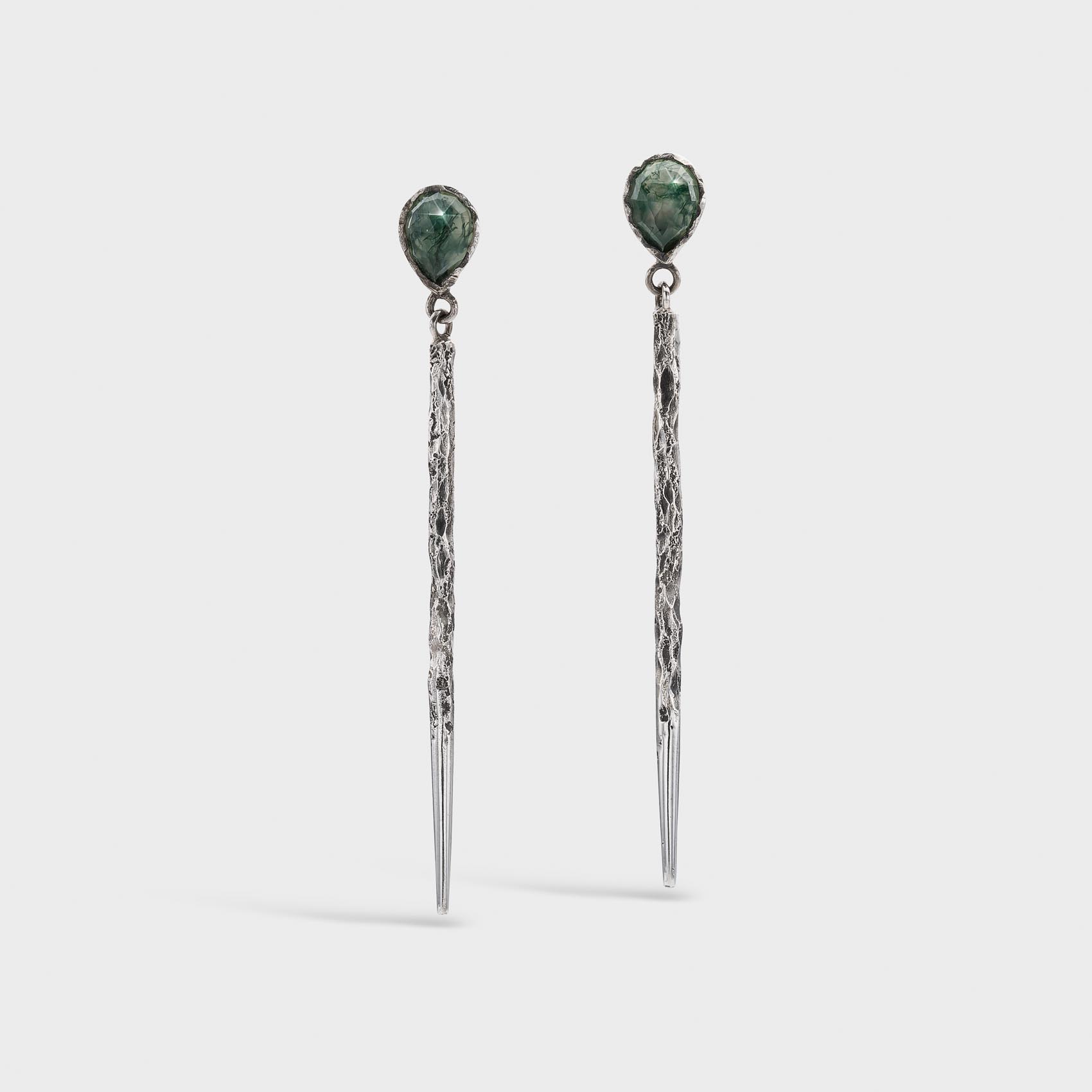 RAW mossagate earjewelry